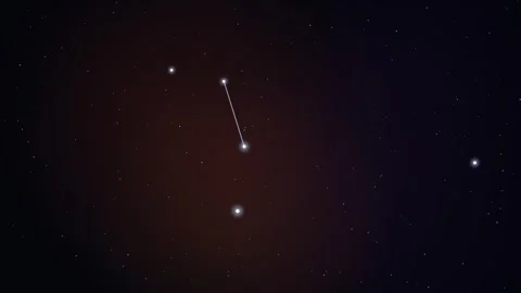 The Sagittarius constellation slowly forms from scattered stars in the sky Stock Footage 344840882