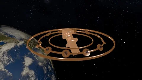 Sagittarius day render 3d seamlesslop earth Vídeo Stock 338225344
