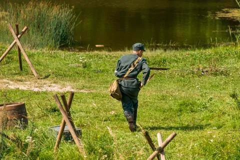Sagittarius fires on the enemy Stock Photos