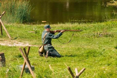 Sagittarius fires on the enemy Stock Photos