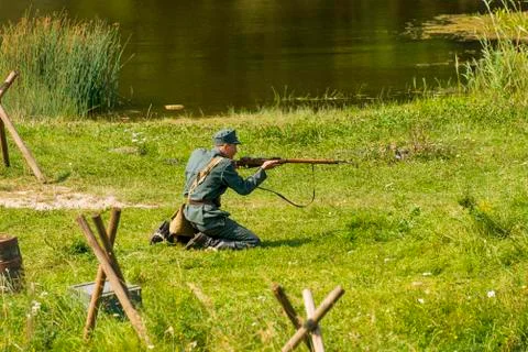 Sagittarius fires on the enemy Stock Photos