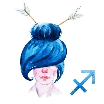 Sagittarius horoscope raster Stock Illustration