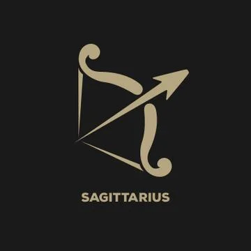 Sagittarius logo vector Stock Illustration