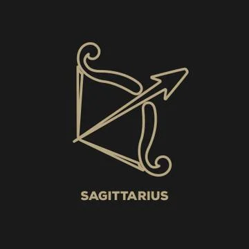 Sagittarius logo vector Stock Illustration