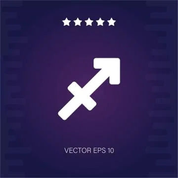 Sagittarius vector icon Stock Illustration