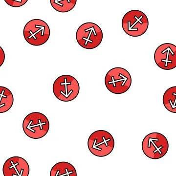 Sagittarius zodiac vector seamless pattern Stock Illustration