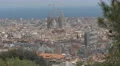 Sagrada Familia church seen in the distance in Barcelona 4k or 4k+ Resolution