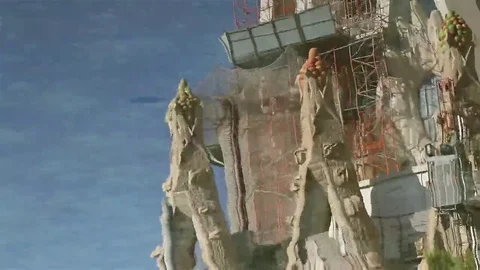 Sagrada Familia elements reflection Stock Footage 69099457