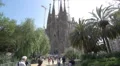 Sagrada Familia seen from Plaza Gaudi, Barcelona 4k or 4k+ Resolution