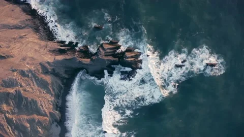 Sagres coast top drone view at Sunset Stock Footage 167554067