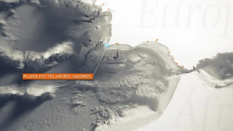 Sagres Map Stock Footage 263166741