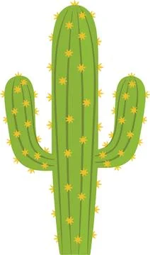 Saguaro cactus, minimal simple vector illustration Stock Illustration
