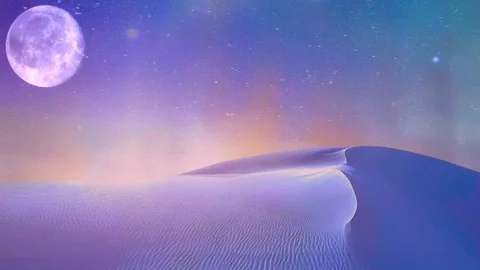 Sahara Desert Moonlight Stock Footage 103291189