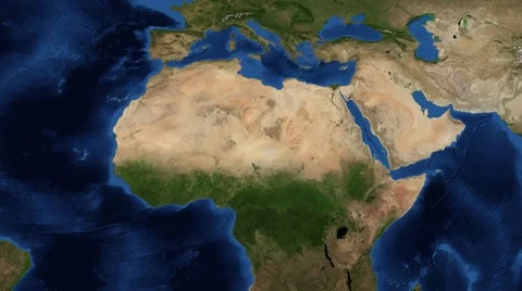 Sahara North Africa from space Stock Footage