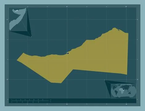 Sahil, Somalia. Solid color shape Stock Illustration