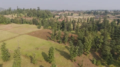 Sahyadri mountain range also known as Western Ghats with village roads. Stock Footage 255137571