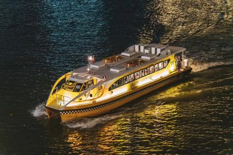 Sai Gon bus on Sai Gon river Stock Photos