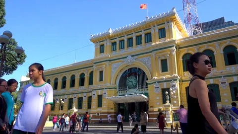 Saigon Central Post Office Stock Footage 83700445