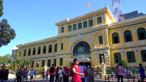 Saigon Central Post Office Stock Footage 83700467