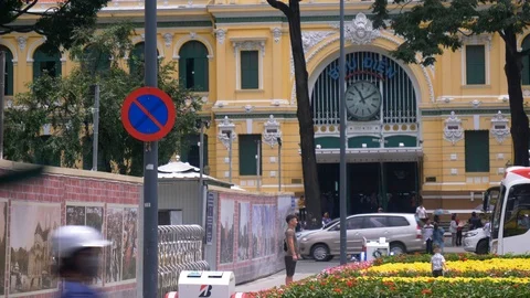 The Saigon Central Post Office Stock Footage 97206141
