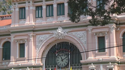 Saigon Central Post Office in Ho Chi Minh City, Vietnam Stock Footage 52103840
