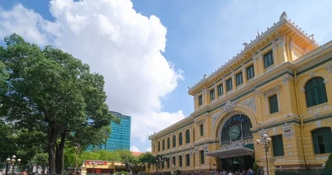 Saigon Central Post Office in Ho Chi Minh city Stock Footage 108296313