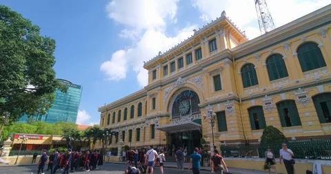 Saigon Central Post Office in Ho Chi Minh city Stock Footage 108296366