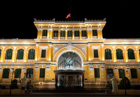 Saigon Central Post Office Stock Photos