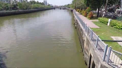Saigon River, Panoramic View From Bridge, Ho Chi Minh City, Vietnam 库存影片 317913377