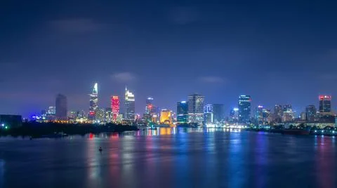 Saigon riverside view Stock Photos