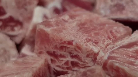 Saikoro beef texture Stock Footage 314718609