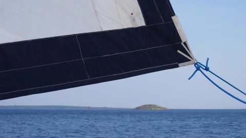 Sail Blowing in a Gentle Wind Stock Footage 265504722