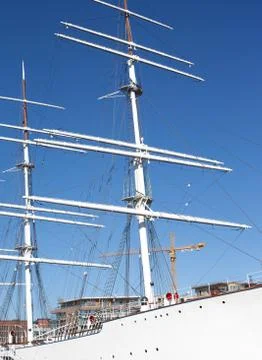 Sail on blue sky Stock Photos