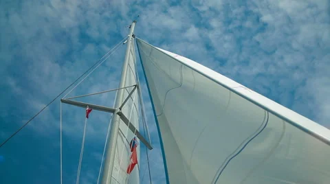 Sail boat bottom view Stock Footage 41212665