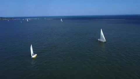 Sail boat fly by Stock Footage 249558876