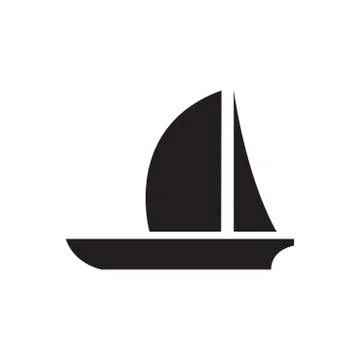 Sail Boat icon Stock Illustration