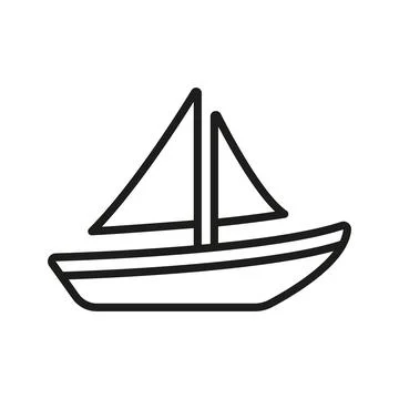 Sail boat icon vector design templates simple Stock Illustration