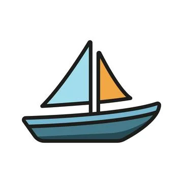 Sail boat icon vector design templates simple Stock Illustration