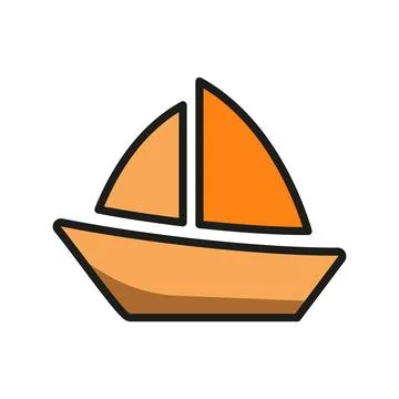 Sail boat icon vector design templates simple Stock Illustration
