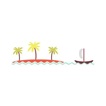 Sail boat Icon Vector Stock Illustration