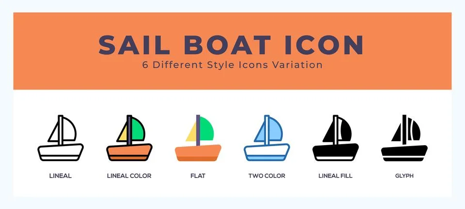Sail boat icon vector for web. and mobile app Stock Illustration