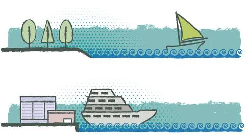 To sail in a boat Ilustración de archivo