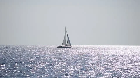 Sail boat on the sea 스톡 동영상 24832503