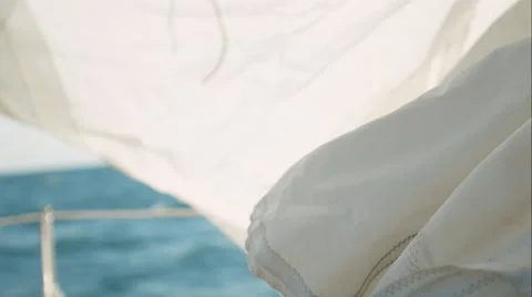 Sail flapping in a breeze Stock Footage 48868899