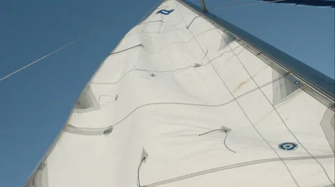 Sail flapping in the wind Stock Footage 48866013