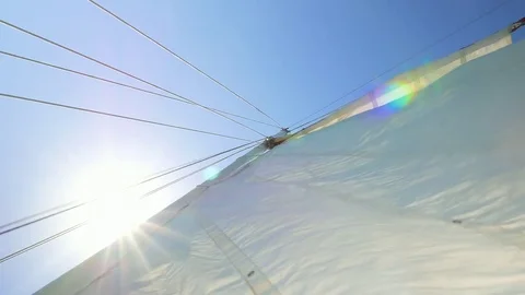 Sail Flapping in the Wind Stock Footage 74173006