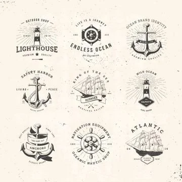 Sail logo set Stock Illustration