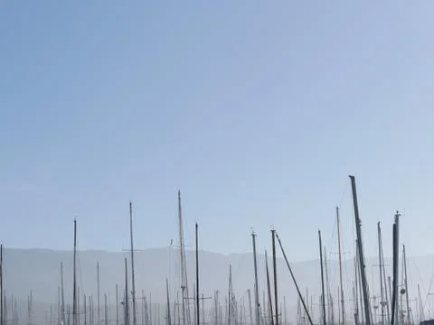 Sail Masts in sky 写真素材