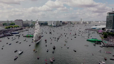 Sail Parade in Amsterdam Video stock 315570980