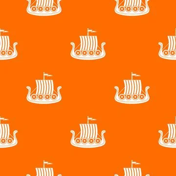 Sail pattern orange Stock Illustration